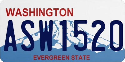 WA license plate ASW1520