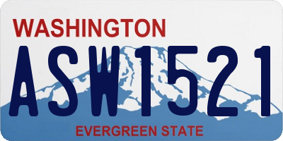 WA license plate ASW1521