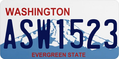 WA license plate ASW1523