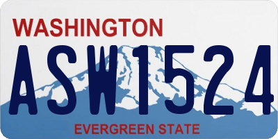 WA license plate ASW1524