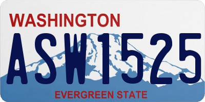 WA license plate ASW1525