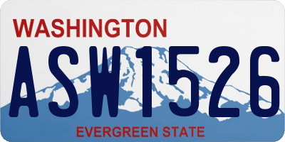 WA license plate ASW1526