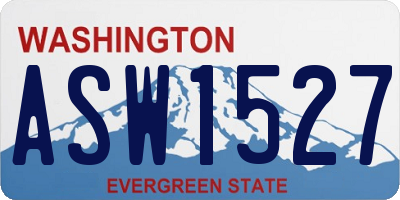 WA license plate ASW1527