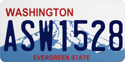 WA license plate ASW1528