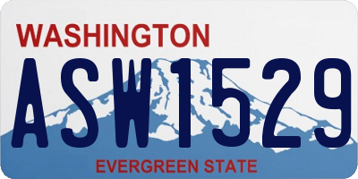 WA license plate ASW1529