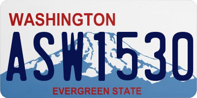 WA license plate ASW1530