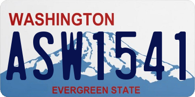 WA license plate ASW1541