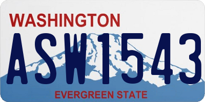 WA license plate ASW1543