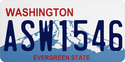 WA license plate ASW1546