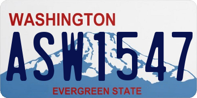 WA license plate ASW1547