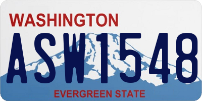WA license plate ASW1548