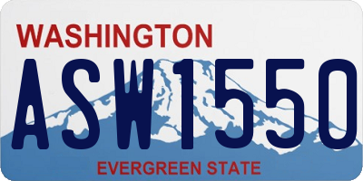WA license plate ASW1550