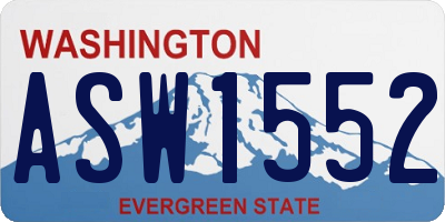 WA license plate ASW1552