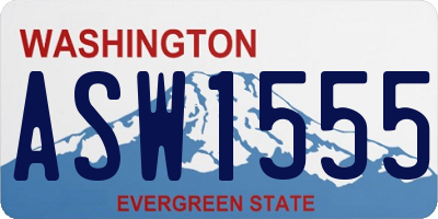 WA license plate ASW1555