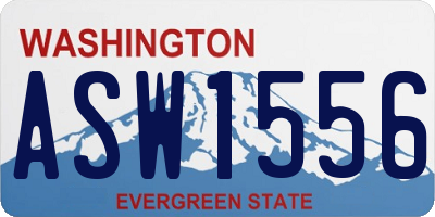 WA license plate ASW1556