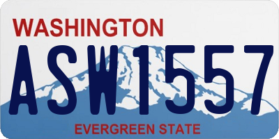 WA license plate ASW1557