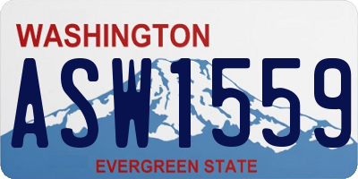WA license plate ASW1559
