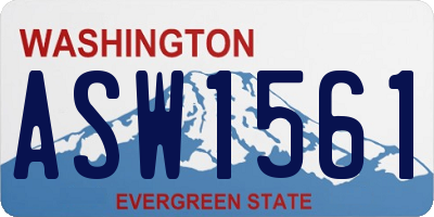 WA license plate ASW1561