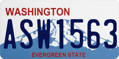 WA license plate ASW1563
