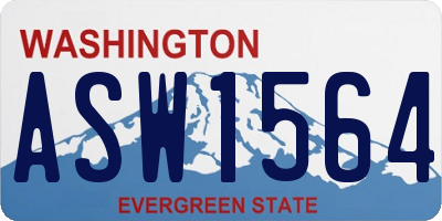 WA license plate ASW1564