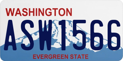 WA license plate ASW1566