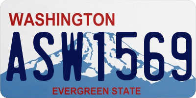 WA license plate ASW1569