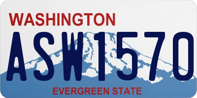 WA license plate ASW1570