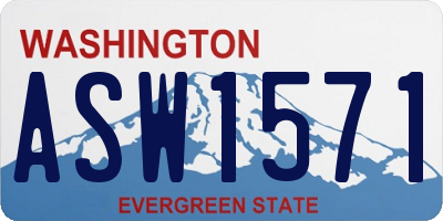 WA license plate ASW1571