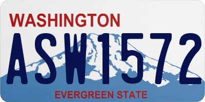 WA license plate ASW1572