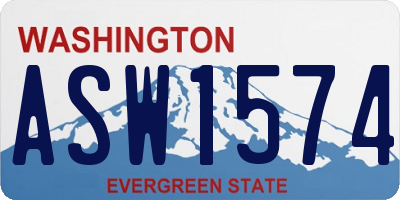 WA license plate ASW1574