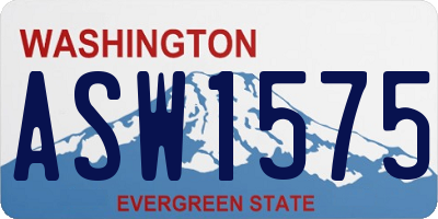 WA license plate ASW1575
