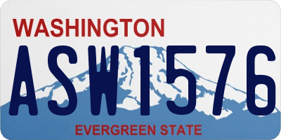 WA license plate ASW1576