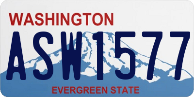 WA license plate ASW1577