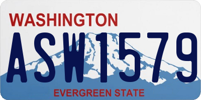 WA license plate ASW1579
