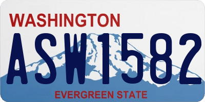 WA license plate ASW1582