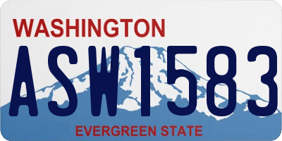 WA license plate ASW1583