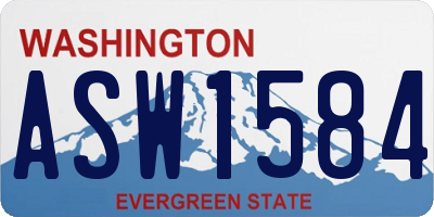 WA license plate ASW1584