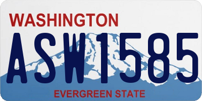WA license plate ASW1585