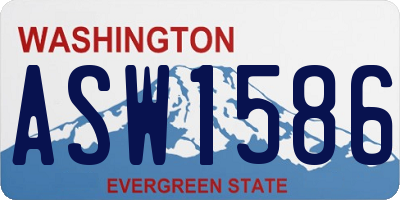 WA license plate ASW1586