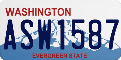 WA license plate ASW1587