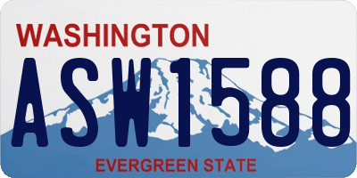 WA license plate ASW1588