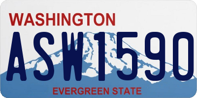 WA license plate ASW1590