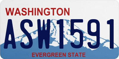 WA license plate ASW1591