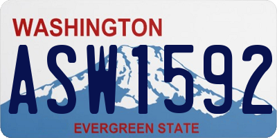 WA license plate ASW1592