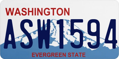 WA license plate ASW1594