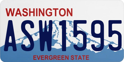 WA license plate ASW1595