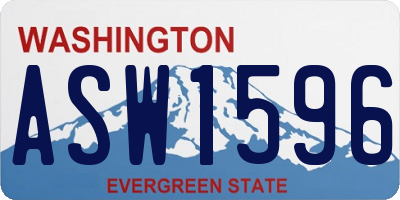 WA license plate ASW1596