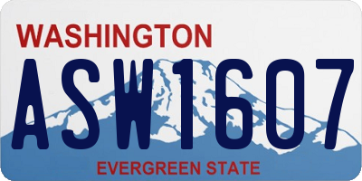 WA license plate ASW1607
