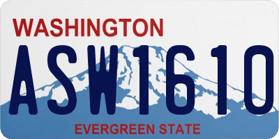 WA license plate ASW1610