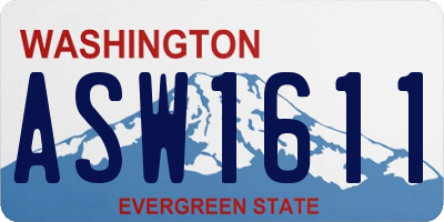 WA license plate ASW1611